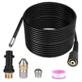 Pipe Cleaning Nozzle Set, 15m, Kahn Nylon Male Thread Large End