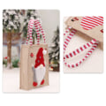 Miniatyrbillede 5 af 5: Julegaveposer i Canvas, 3 stk Julepapirposer med håndtag Julegaveposer med juletryk til gaveindpakning Julefest Suppli