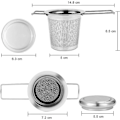 Miniatyrbillede 5 af 5: Te-infuser med fine huller, sammenklappelige håndtag, 304 rustfrit stål