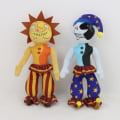 Miniatyrbild 5 av 5: Sundrop och Moondrop FNAF Clown Cartoon Plyschleksak, 30 cm FNAF Security Breach Fylld Plyschleksak Clownfigur för Flickor Pojkar Present (Moon B)