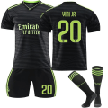 Miniatyrbillede 1 af 2: 22-23 Real Madrid 2 Udebanesæt #20 Vinicius Junior Fodboldtrøje M