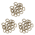 Miniatyrbillede 2 af 5: 1/3/5 100 Styk Legering DIY D-Ringe til Webbing Bronze 12x8x1.8m 3Sæt