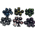 Miniatyrbillede 3 af 5: 7 stk DND-polyedriske terninger RPG-terninger til Dungeons & Dragons, Pathfinder-MTG, D&D-rollespil, sæt Gul