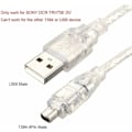 Pikkukuva 2 / 5: USB-uros FireWire IEEE 1394 4-nastainen uros iLink -sovitinkaapeli Sony DCR-TRV75E DV -kameralle, DEBUNS