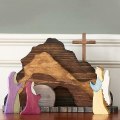 Miniatyrbillede 1 af 2: Påskeopstandelsescene Forår Påskeopstandelse Kristus Statue Dekoration