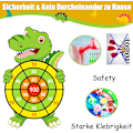 Pikkukuva 4 / 7: Dinosaurusten Darttitaulu Lapsille, 73 cm, 12 Tarra-palloa ja Liima-koukut