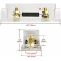 Miniatyrbilde 3 av 5: Bilsikringsholder - Audio, Video, Stereo ANL - Gauge 0 2 4 - Input og Output med 250A ANL Sikring