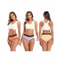 Miniatyrbilde 3 av 5: Stretchtruser i bomull for kvinner, middels høy midje, truser Trosor 5-pack (L)