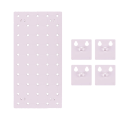 Miniatyrbillede 1 af 5: Wall Control Pegboard Rack Horisontalt Pegboard - Letvægts Hvid S