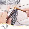 Miniatyrbild 5 av 5: 2 st Justerbara Stickningsvirkningsringar Öppen Garnfingerguide Virkad Fingerborg Silver
