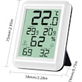 Miniatyrbild 3 av 5: Digital inomhushygrometertermometer med hög precision, ℃/℉