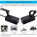 Miniatyrbilde 2 av 3: Motorsykkellader 2 USB-porter Pluggadapter Rask lading 3.0 12-24v USB Mobiltelefon Strøm med Bryter for Motorsykler