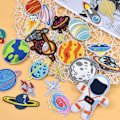 Miniatyrbilde 4 av 5: TG 26 stk Broderi Stryke-på Lapp, Rom, Planet Astronaut Broderi