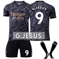 Pikkukuva 1 / 5: Lasten / Aikuisten 22 23 MM-kisojen Arsenal Jalkapallopaitasetti Saka-7 #28 ja Jesus-9 M