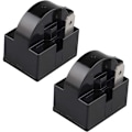 Miniatyrbilde 1 av 4: 2 stk. 15 Ohm 220V Enkel Pin PTC Startrelé for Kjøleskap Fryser Kompressor Svart (1 fot)