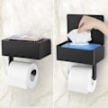 Miniatyrbillede 3 af 5: TG Toiletpapirholder med Hylde - Sort Sort