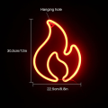 Miniatyrbillede 2 af 5: Flammende neonskilt til vægmontering - Røde neon LED skilte - Tænd op