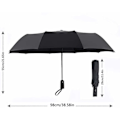 Miniatyrbilde 4 av 5: Foldbar paraply med UV-beskyttelse, automatisk svart paraply, bærbar for reiser