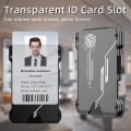 Miniatyrbillede 2 af 5: Minimalistisk Pengepung Til Mænd - Slank Aluminium Metal Pengeclips Pengepung Med