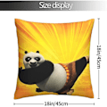 Miniatyrbillede 5 af 5: Kungfu Panda Blødt Pudebetræk 45 x 45 cm Firkantede Pudebetræk Komfortable Dekorative Pudebetræk Kast Pudebetræk Luksuriøst Pudebetræk til Sofa Soveværelse med Inv
