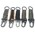 Miniatyrbilde 2 av 4: Hike Spenne Camping Nøkkelring Krok Flettet Snodd Paracord Utendørs Paracord 2stk-oransje