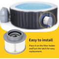 Miniatyrbillede 4 af 4: MSPA FD2089 Poolfilterpatron 2-pak, 120 plisseringer ABS erstatningsfilter til oppustelige pools og spabade 2-Pack