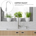 Miniatyrbild 5 av 5: Set Rostfritt Stål Vattenkran Varmt Kallt Vatten Dispenser Modern Kökskran Kök Kran Kran för Kök Badkar Badkar (Silver)