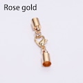 Miniatyrbilde 2 av 3: Lærreim Hummerlås Kroker Endestykker Smykker Armbånd Finn 20 stk Rosegull Rose Gold 8mm