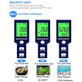 Miniatyrbilde 2 av 4: Saltmåler for Svømmebasseng, 5-i-1 Digital Saltmåler for Sjøvann, Vanntett IP67 Testsett