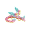 Miniatyrbilde 6 av 11: Hot salg 3D-printet krystall flygende dragevinger ledd kan beveges kreative drageornamenter håndlagde gaver leker 45cm Red and blue gradient