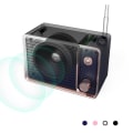 Pikkukuva 3 / 5: Retro langaton Bluetooth-kaiutin, Mini Cute Portable Speaker (Valkoinen)