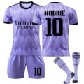 Miniatyrbillede 1 af 3: Real Madrid Udebanetrøje Lilla nr. 9 Benzema nr. 10 Modric Trøje #10 #10 10-11Y