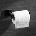 Miniatyrbillede 2 af 5: Sort Toiletpapirholder, Rustfrit Stål Rulleholder, Toiletpapirholder til Badeværelse og Køkken (Firkantet)