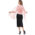 Miniatyrbilde 5 av 5: Blekt rosa kvelds-sjal og skjerf i chiffon - Elegant og myk