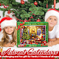 Miniatyrbillede 2 af 4: Puslespil Julekalender 2023, 1008 Puslespilsbrikker 24 Dages Jule-nedtælling Julekalendere