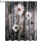 Duschdraperi - Modernt blommigt duschdraperi - Abstrakt duschdraperi - Anti-mögel - Tvättbart - 180 x 200 cm
