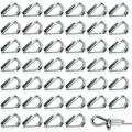 Miniatyrbilde 1 av 5: 50 stk. M2 304 Rustfritt Stål Wiretau Kauser Hjertekaus for Stålkabel for 2mm Wiretau