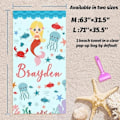 Miniatyrbillede 3 af 5: Sandfri strandhåndklæder, lette badehåndklæder, lette og hurtigtørrende velegnet til rejser, pool, camping, gaver, surfing, hjemme, fitness (m)