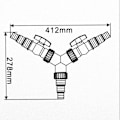 Miniatyrbilde 3 av 5: Splitter Vannfordeler For Dam Pumpe Cst-02F 25/32/38Mm (1\"/1 1/4\"/1 1/2\"), av DEBUNS