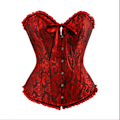 Miniatyrbillede 1 af 3: Europæisk og amerikansk palads brystbinding brudekjole sexet taljebinding mavebinding vest taljebinding korset Sort og Rød（YSJ） Sort og Rød Black and Red L