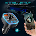 Miniatyrbillede 3 af 5: Bluetooth FM-transmitter med 7 LED RGB-farver