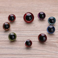 Miniatyrbillede 3 af 4: 20 stk. 16/18/20/24mm Glitter sikkerhedsbriller runde plastik LYSE – perfekt