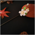 Miniatyrbillede 1 af 5: TG Hårpinde Frisyr Design Tool Sød Sakura Træ Retro Hårspænder til Cheongsam Han Klæder Kjole Hvid