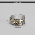 Miniatyrbilde 2 av 5: Galaxy Ring Justerbar Sølv Mann Kvinne, Fidget Ring Åpen med Viking Kompass Ringer, Shooting Star Ringer (stil 2)