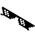 Pikkukuva 3 / 5: Korkealaatuisia hauskoja leluja lapsille, Thug Life Lasit 8 Bit Pixel Deal With IT Aurinkolasit Unisex Aurinkolasit Lelut B
