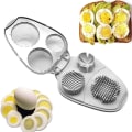 Miniatyrbilde 1 av 5: Eggkutter, 3-i-1, rustfritt stål, manuell eggkutter - Eggkutter for hardkokte egg