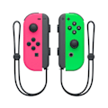 Miniatyrbild 1 av 3: NS-Switch vänster och höger handkontroll Joycon handtag Switch Bluetooth handkontroll med fjärrväckning och handledsrem Rosa Grön Pink green handle