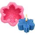Miniatyrbilde 1 av 5: 1 stk 3D Snøfnugg Silikonform for å lage lys, cra