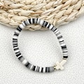 Miniatyrbilde 1 av 9: Populært fargerikt polymerleire korsarmbånd Bohemsk stil håndtau håndvevd justerbart armbånd 08(Elastic)