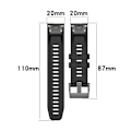 Miniatyrbilde 6 av 6: 26mm silikonrem for Garmin fenix 7X 7 7S 6X 6 Pro 6S 5 5X Plus Smartwatch Armbånd for Garmin Descent mk2i mk3 51mm 12 12 Garmin Fenix 6S